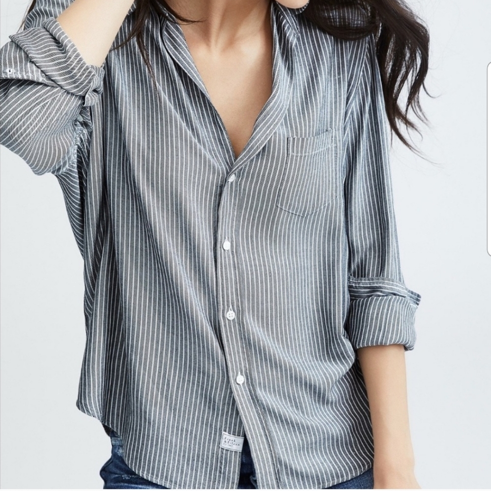 Frank & eileen XS "eileen" pinstripe button down